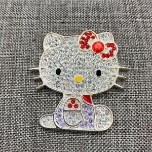 Hello Kitty Rhinestone Encrusted 2 In As Is DIY Pendant Charm Retro Bling Glam
